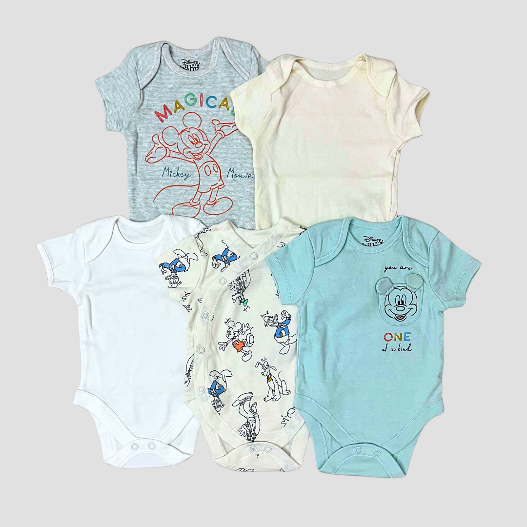 Soft Cotton Baby Rompers - 5 Pack