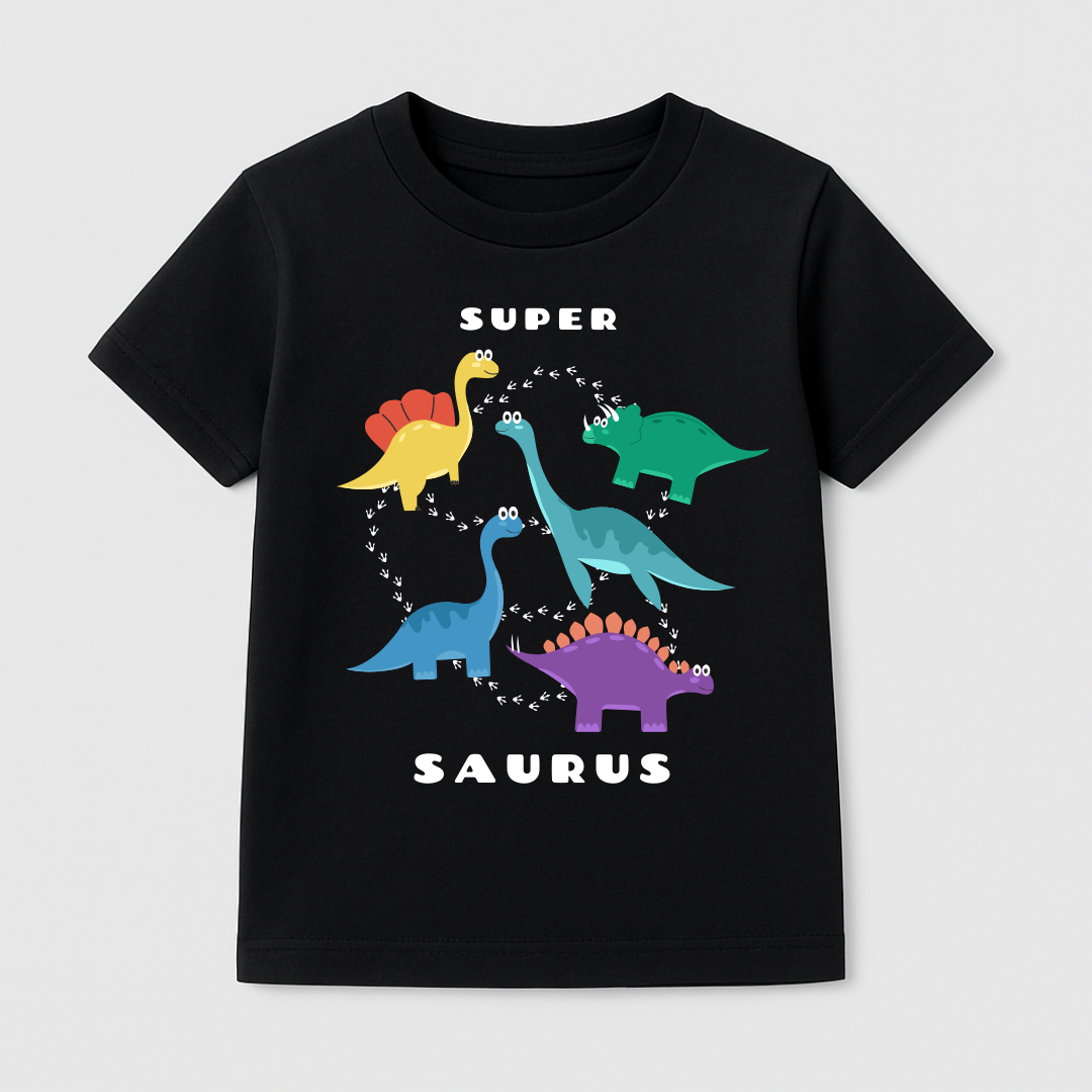Super Saurus Kids Short Sleeve T-Shirt Kia & Kel