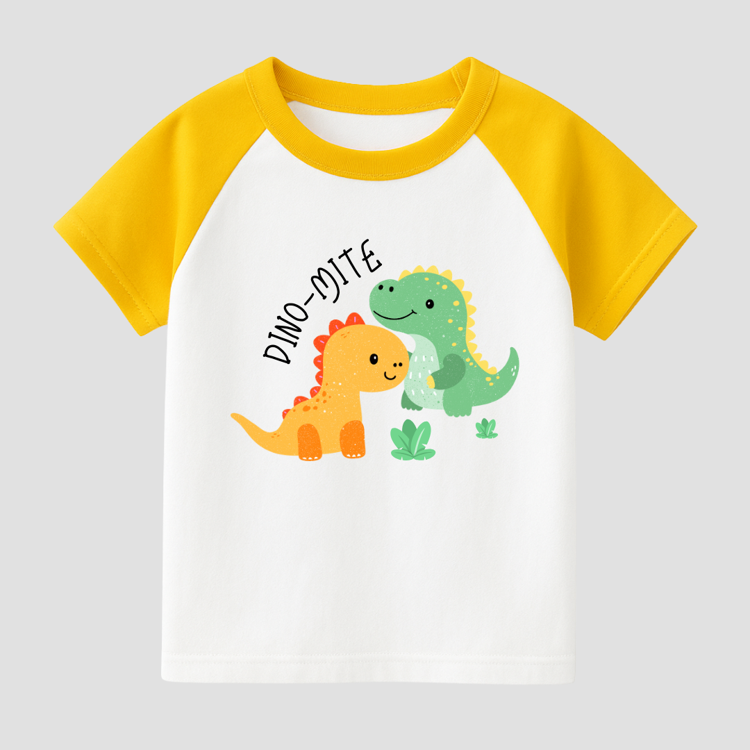 Dino-Mite Friends Kids Short Sleeve T-Shirt Kia & Kel