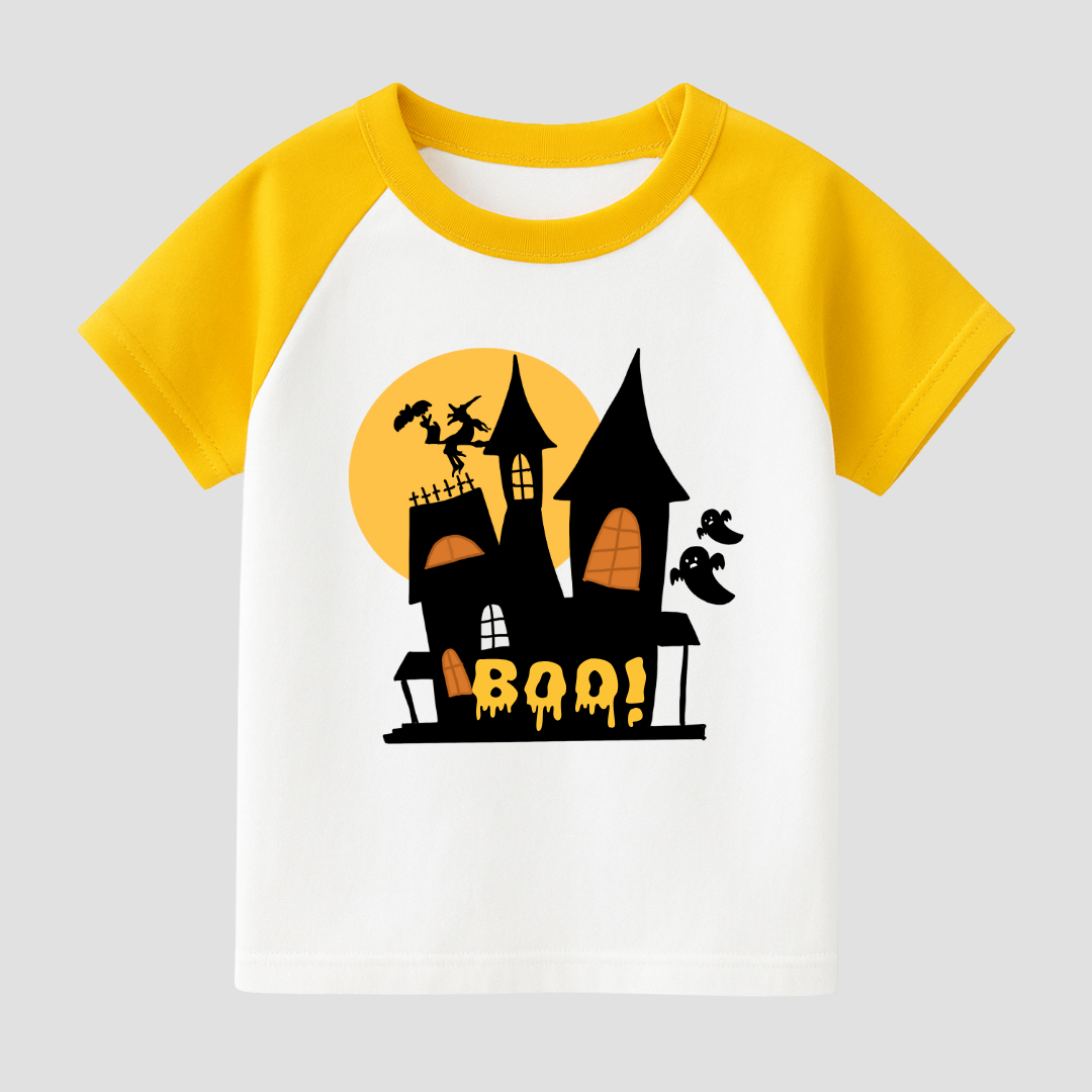 Haunted House Kids Short Sleeve T-Shirt