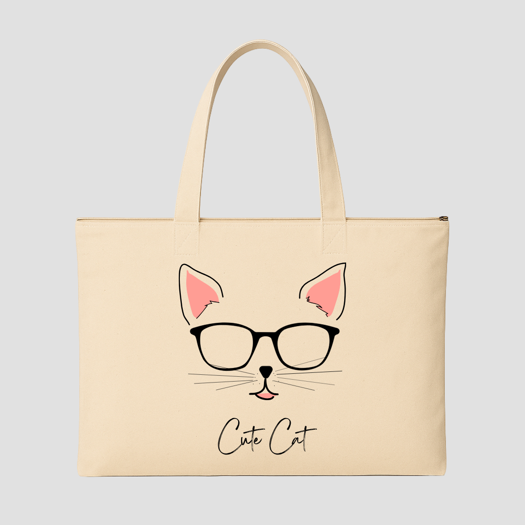Purrfectly Chic Tote Bags
