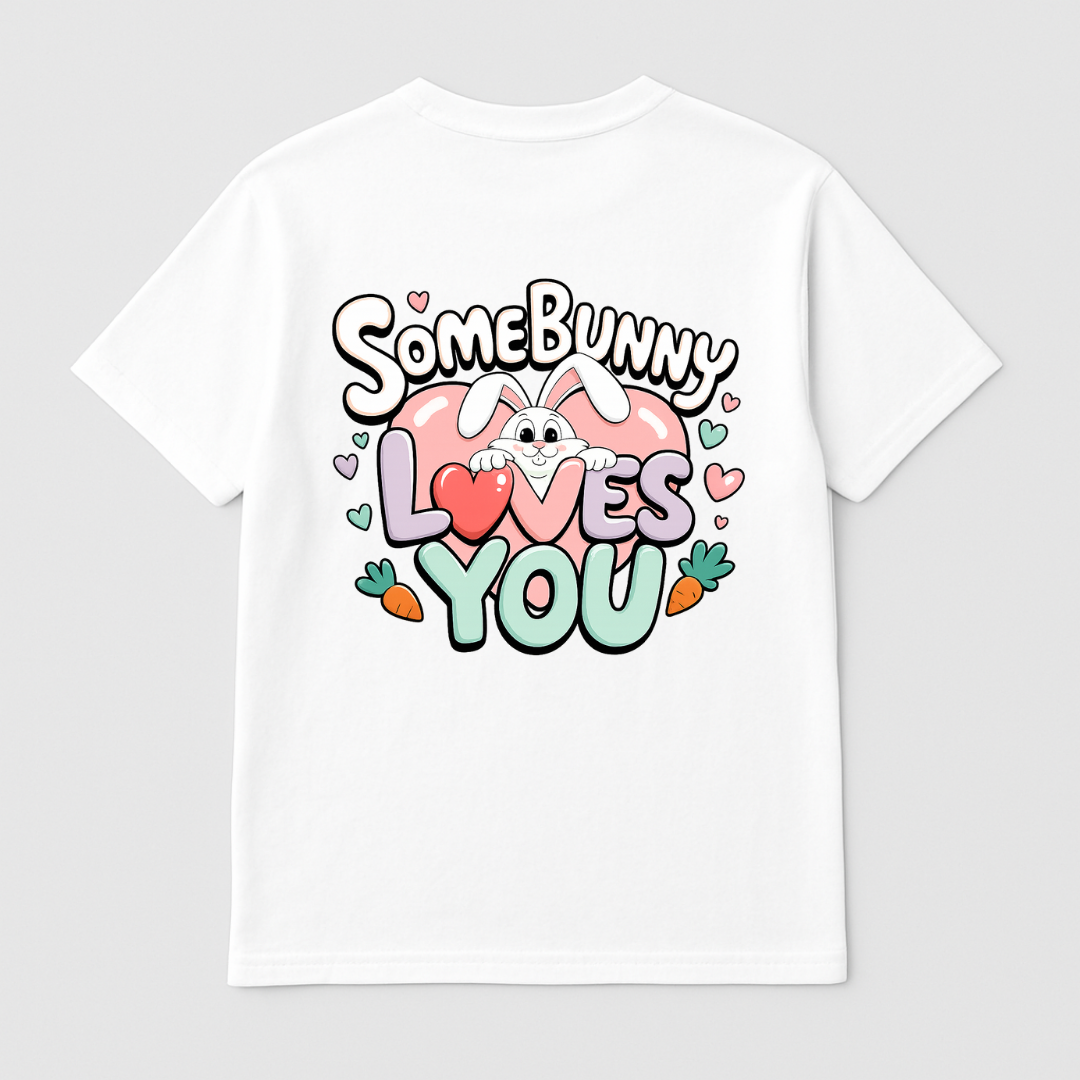 SomeBunny Loves You Kids BackStory T-Shirt