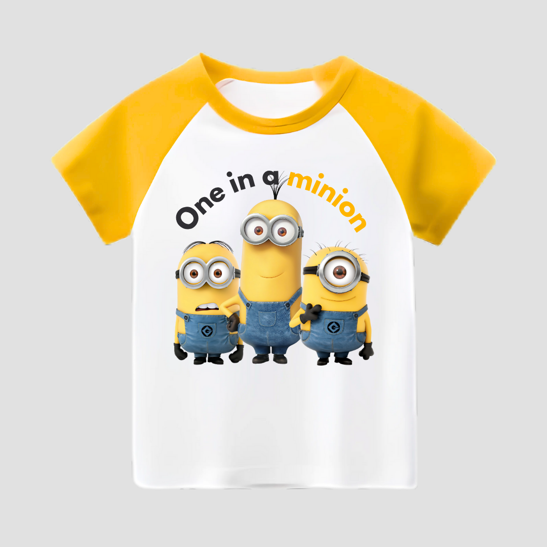 One in a Minion Kids Short Sleeve T-Shirt Kia & Kel