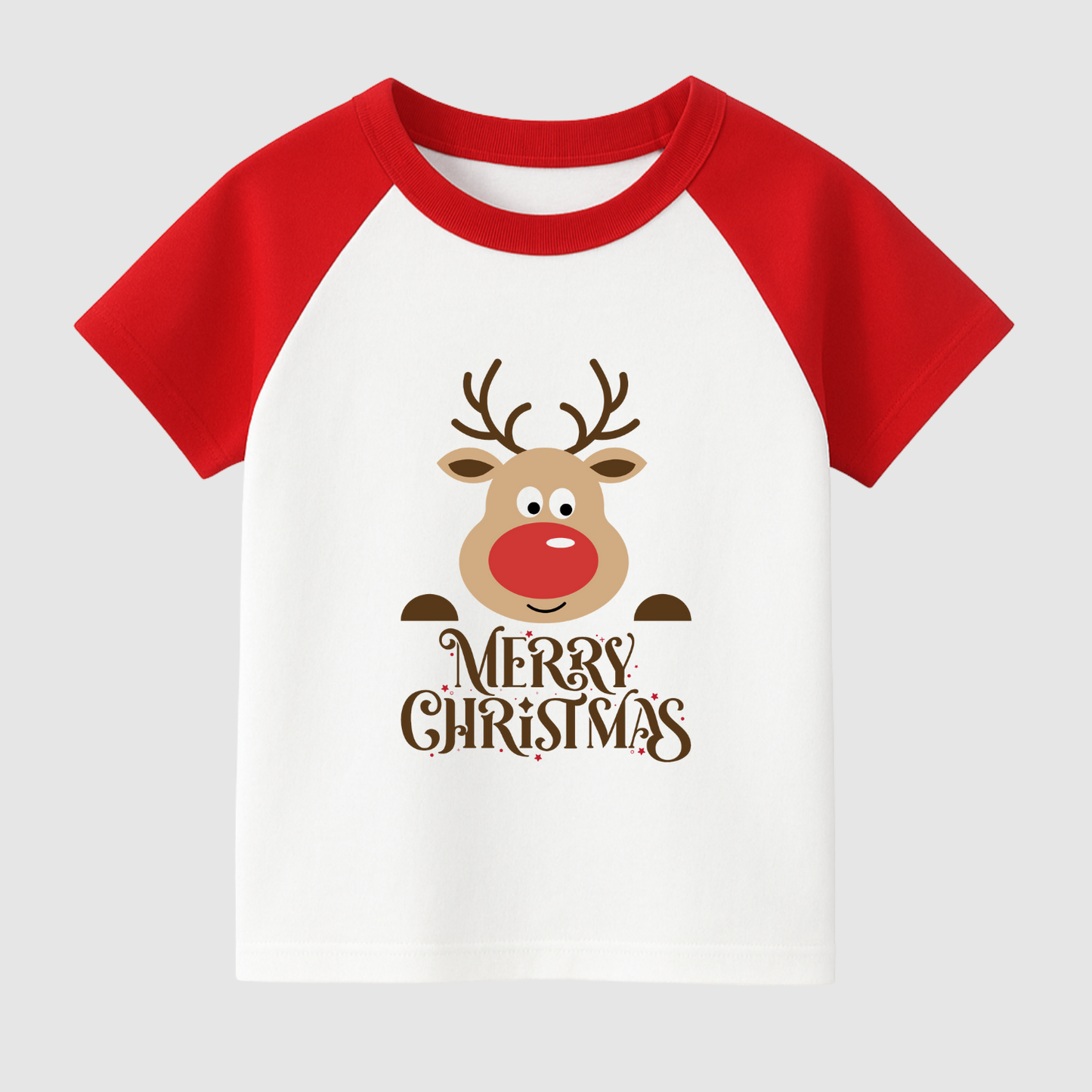 Reindeer Joy Kids Short Sleeve T-Shirt