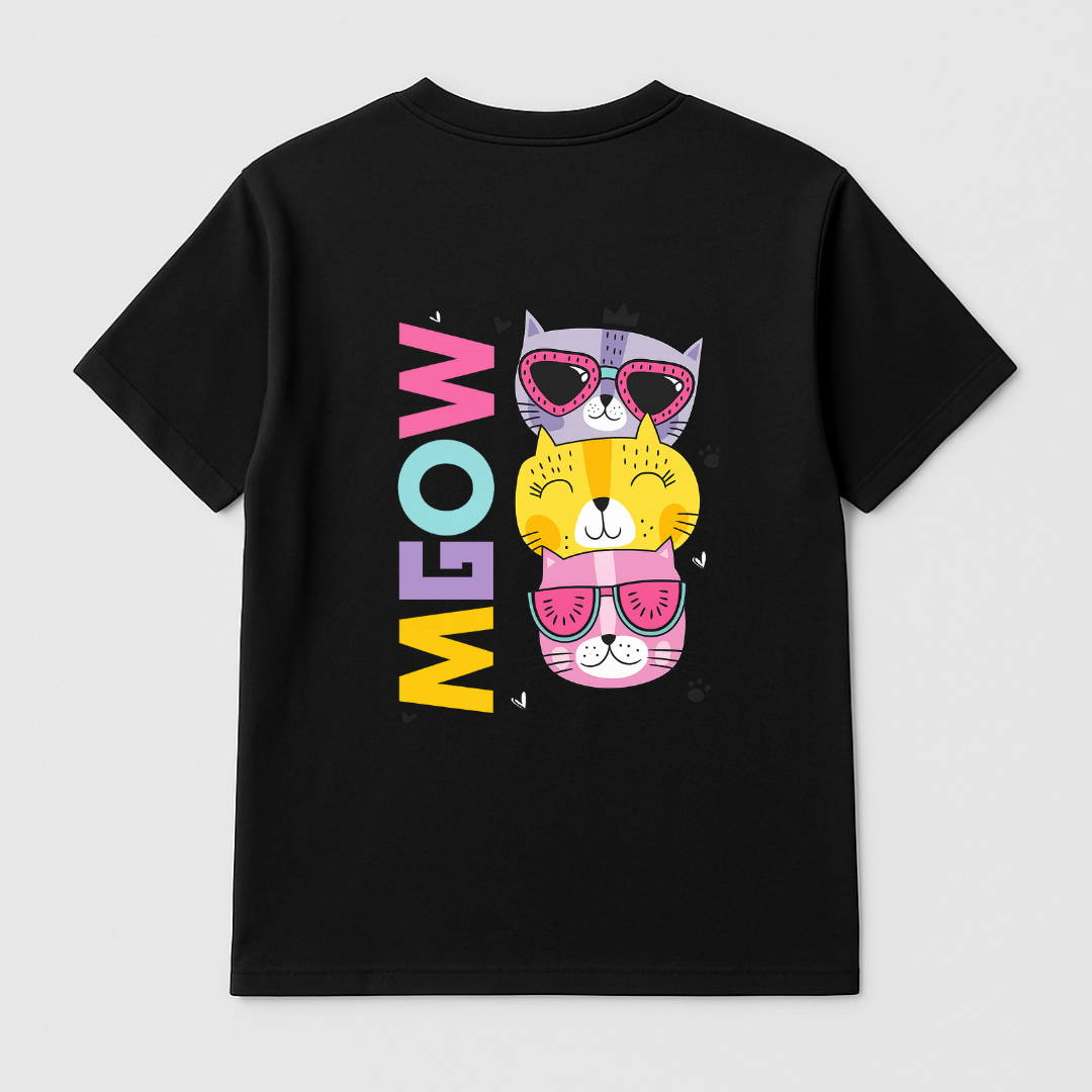 Meow Squad Kids BackStory T-Shirt