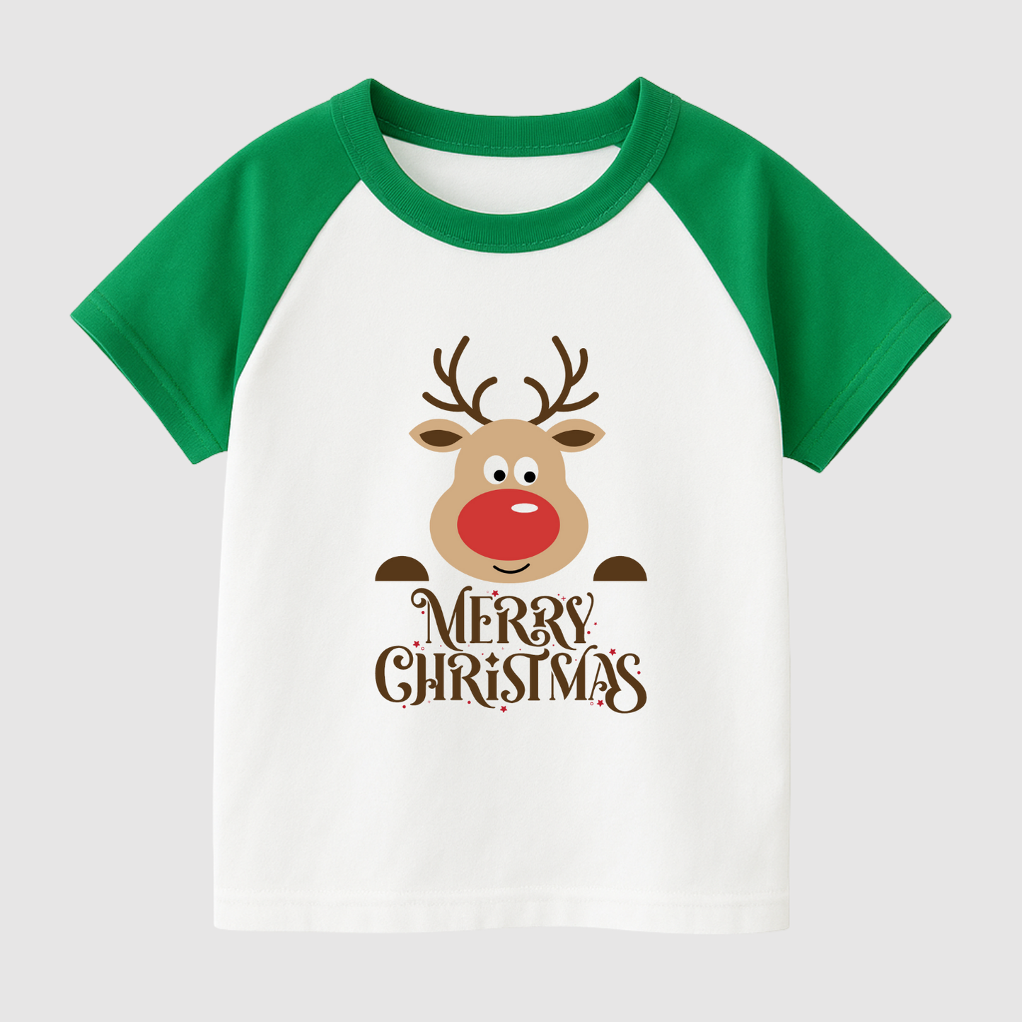 Reindeer Joy Kids Short Sleeve T-Shirt