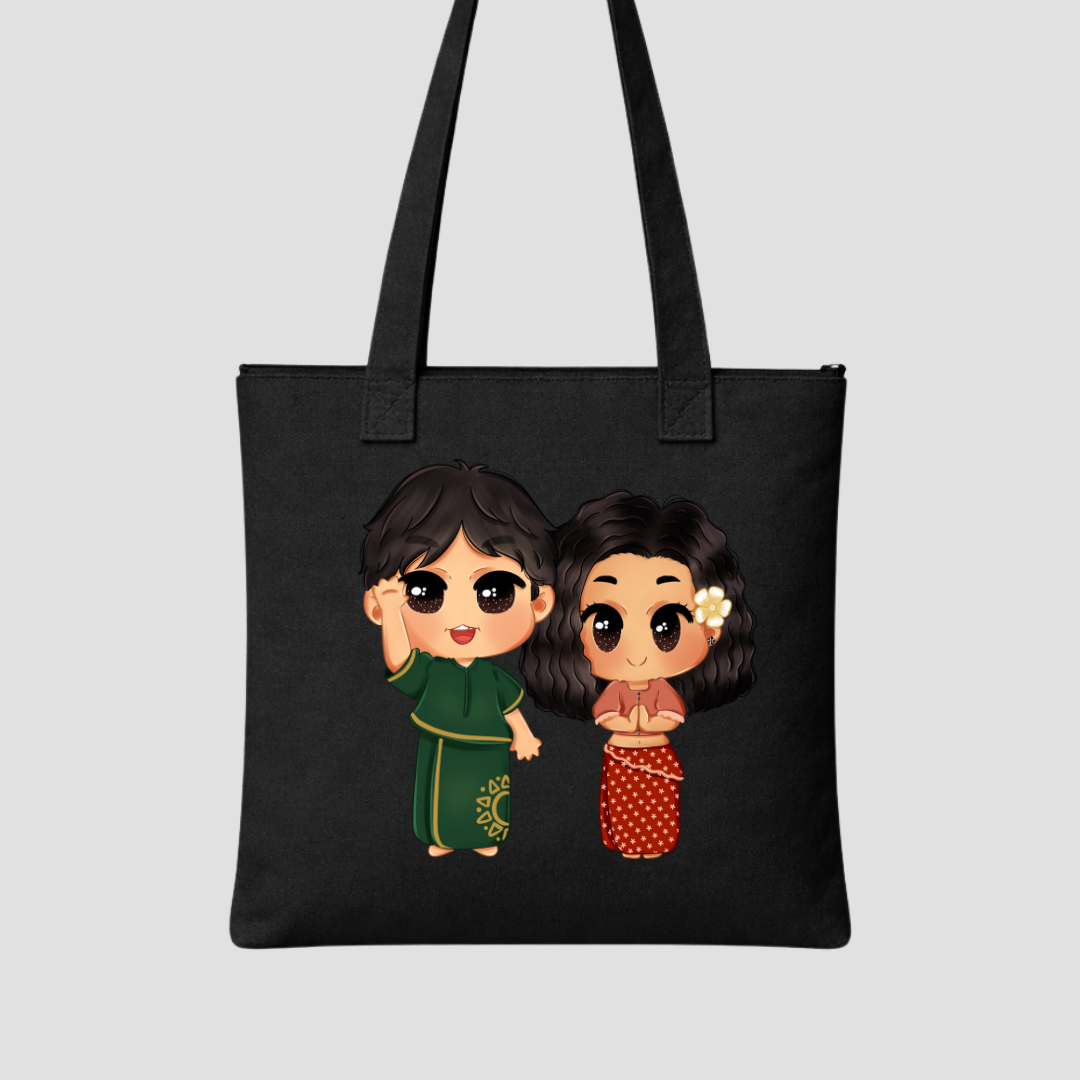 Ayubowan Avurudu Tote Bags Kia & Kel