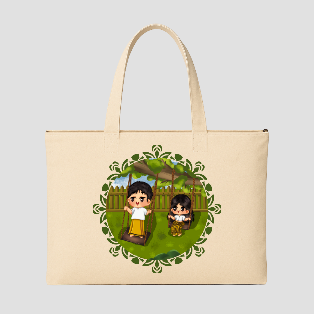 Punchi Avurudu Moments Tote Bags Kia & Kel