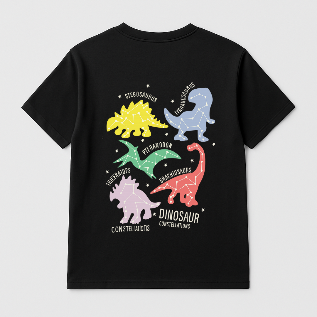 Dino Constellations Kids BackStory T-Shirt