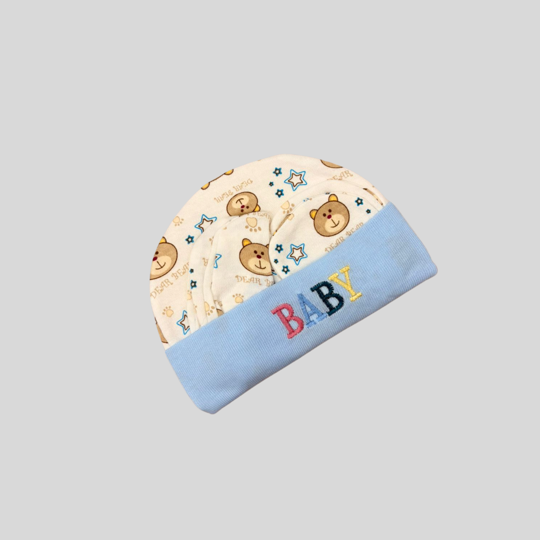 Baby SnuggleBear 3-in-1 Cap Set Kia & Kel