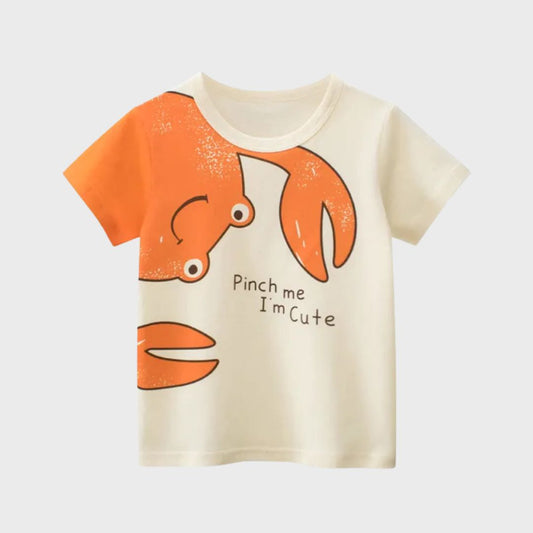 Cute Crab Kids Short Sleeve T-Shirt