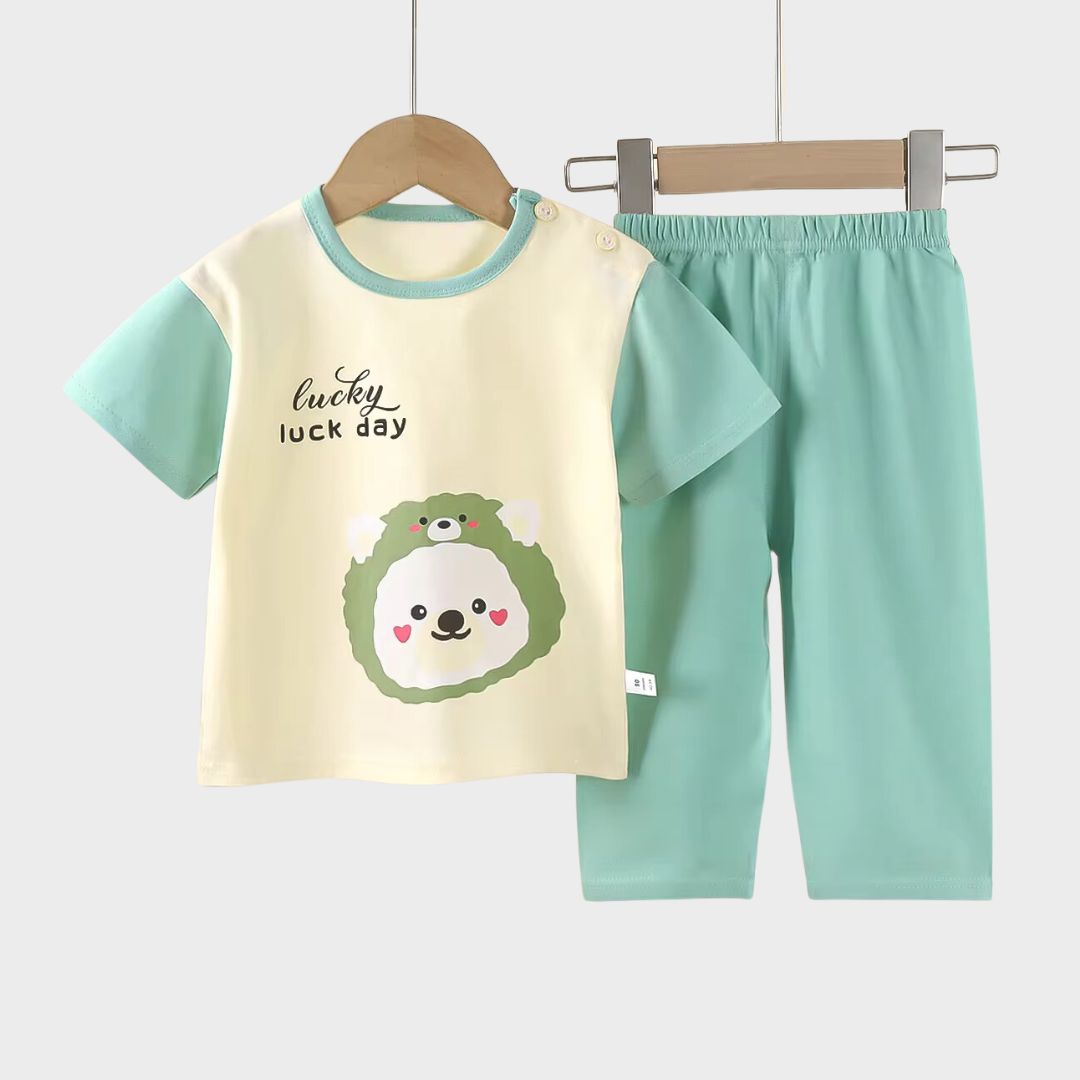Lucky Day Panda Kids Pajamas Set Kia & Kel