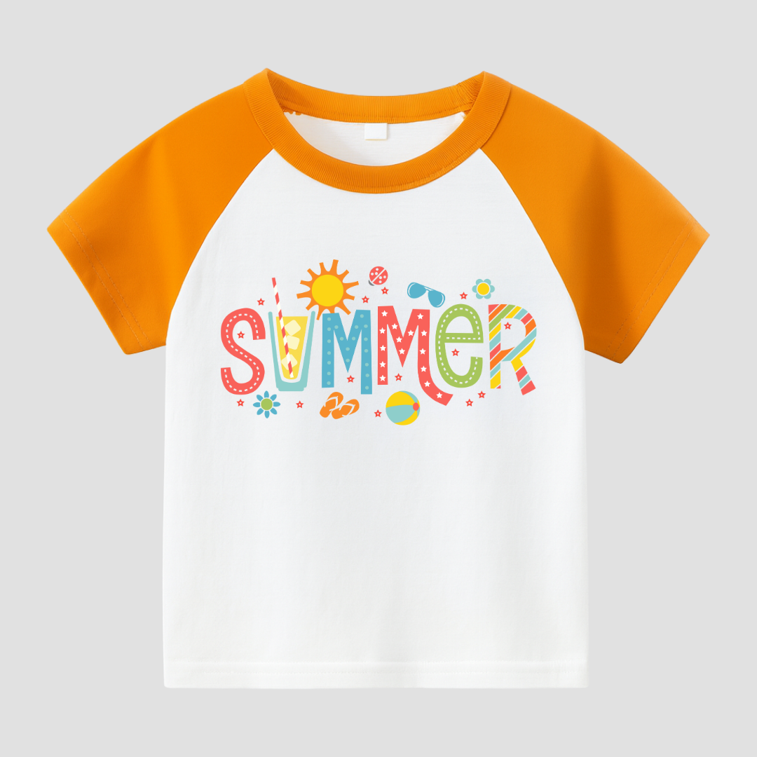 Hello Summer Kids Short Sleeve T-Shirt