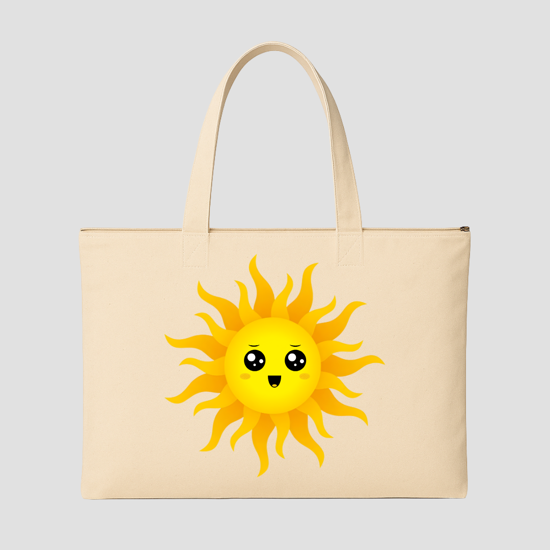 Happy Sun Day Tote Bags Kia & Kel