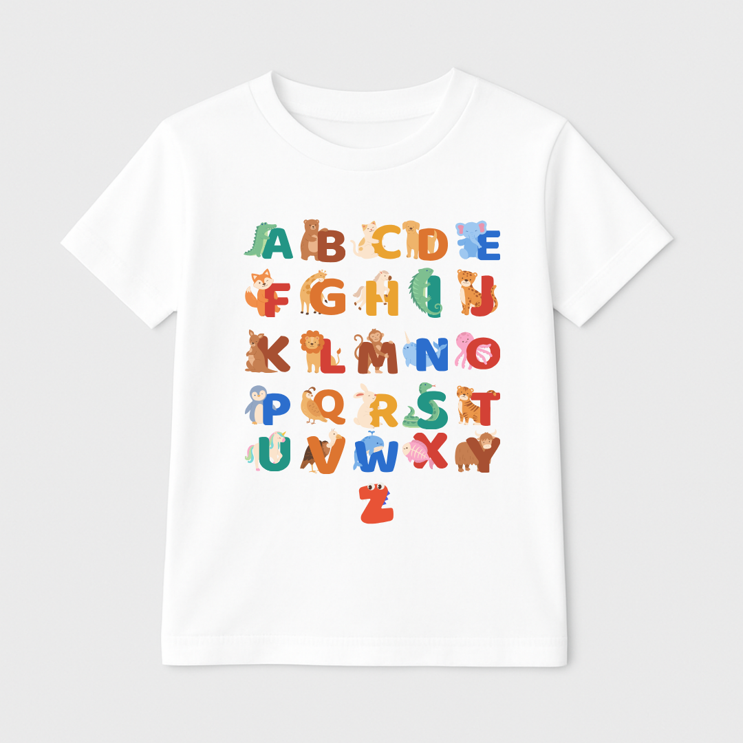 Alphabet Adventure Kids Short Sleeve T-Shirt Kia & Kel