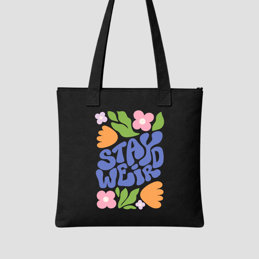 Stay Weird Tote Bags