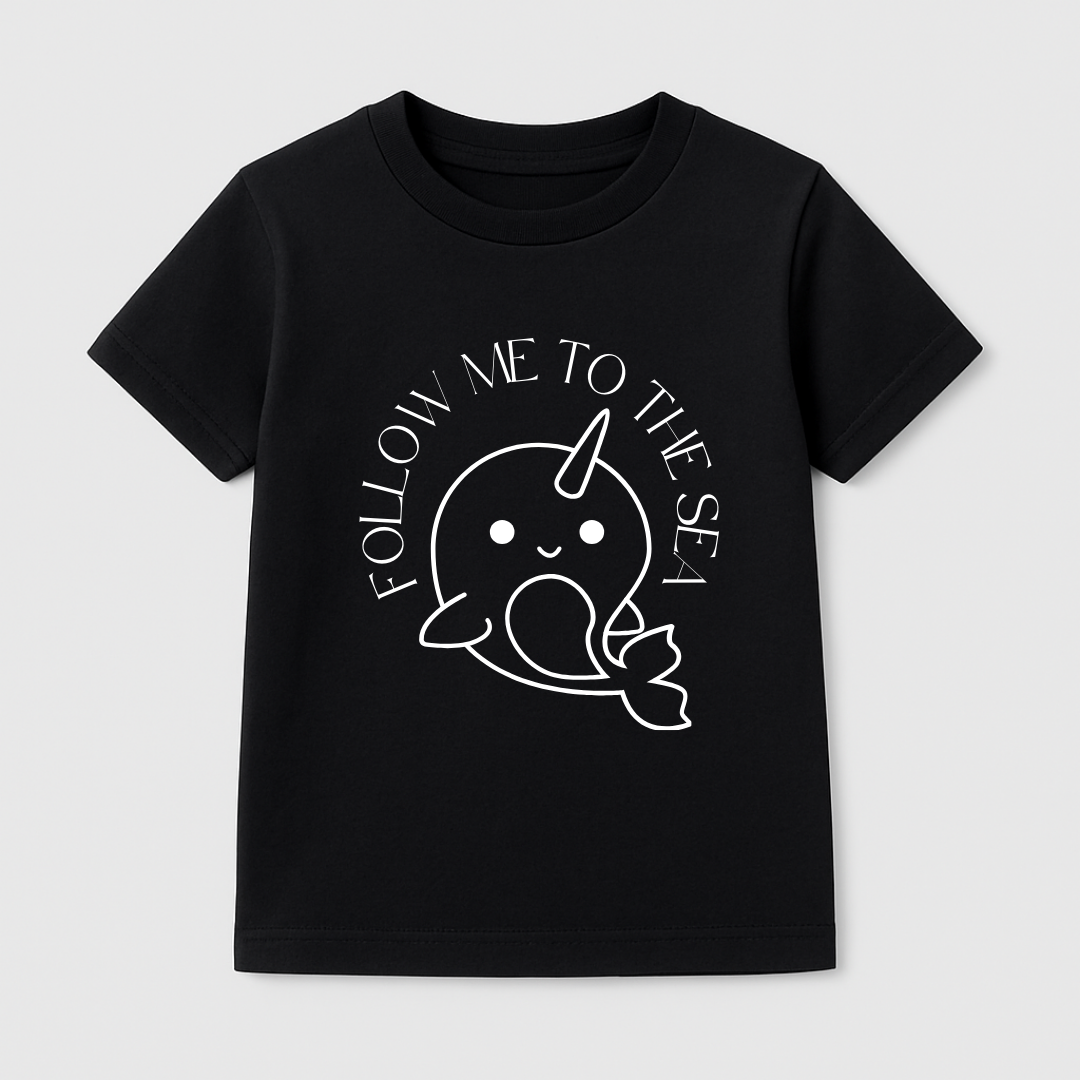 Follow Me To Sea Kids Short Sleeve T-Shirt