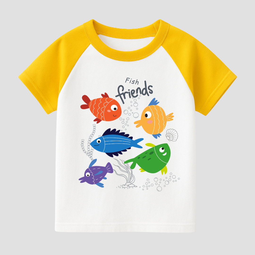 Fish Friends Kids Short Sleeve T-Shirt Kia & Kel