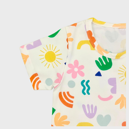 Summer Print Kids Short Sleeve T-Shirt