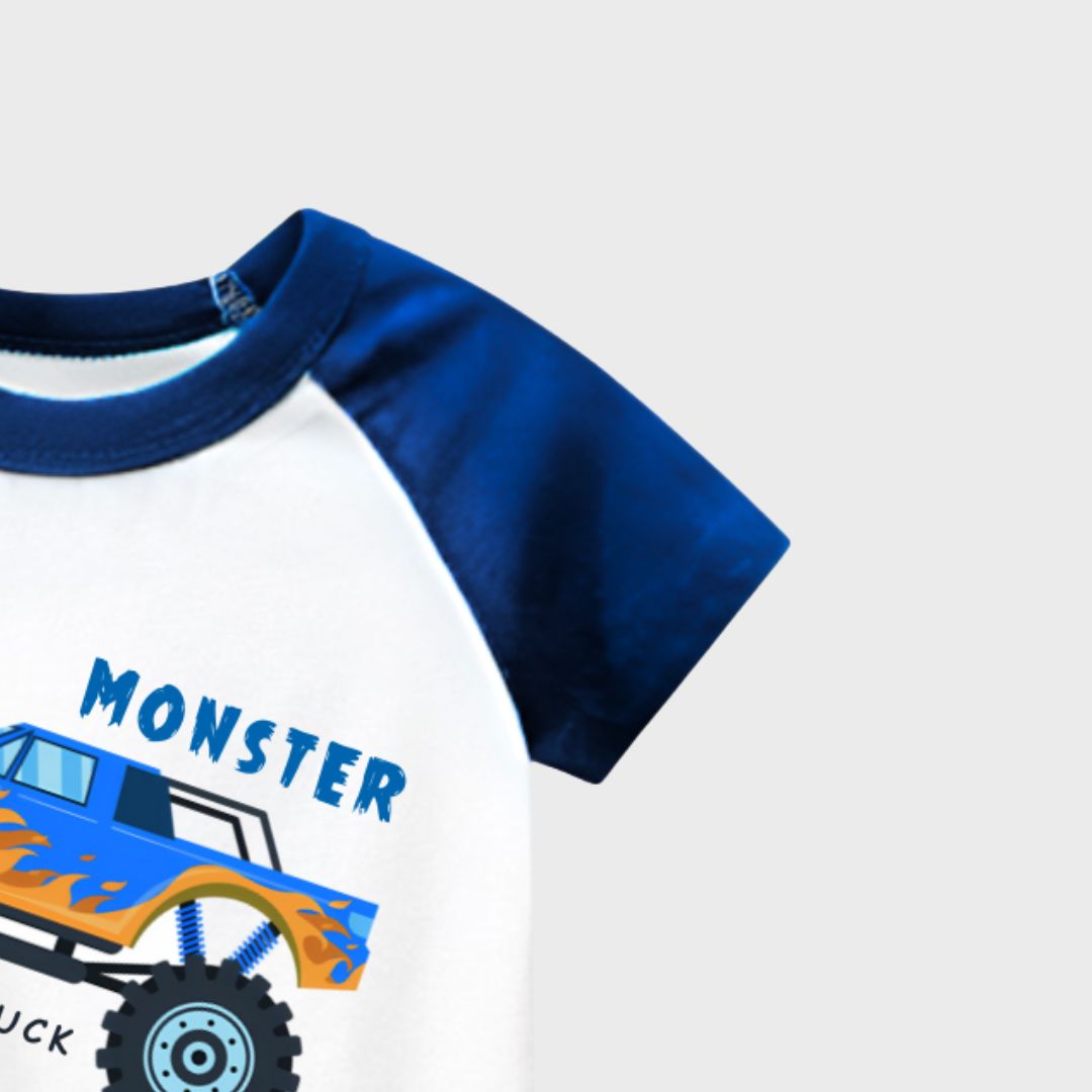 Monster Truck Kids Short Sleeve T-Shirt