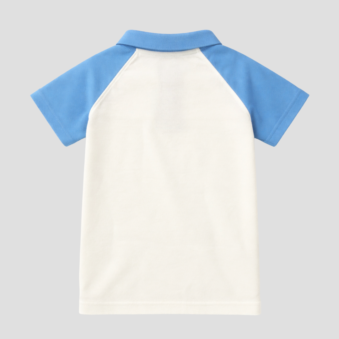Baby Blue Polo Kids Short Sleeve T-Shirt Kia & Kel