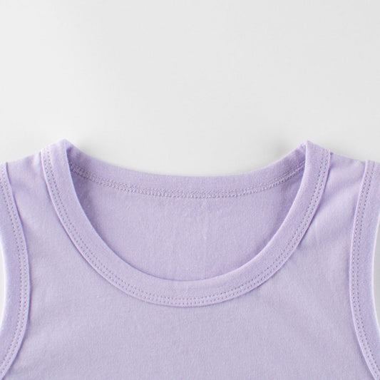 Hello Dino Purple Kids Sleeveless T-Shirt