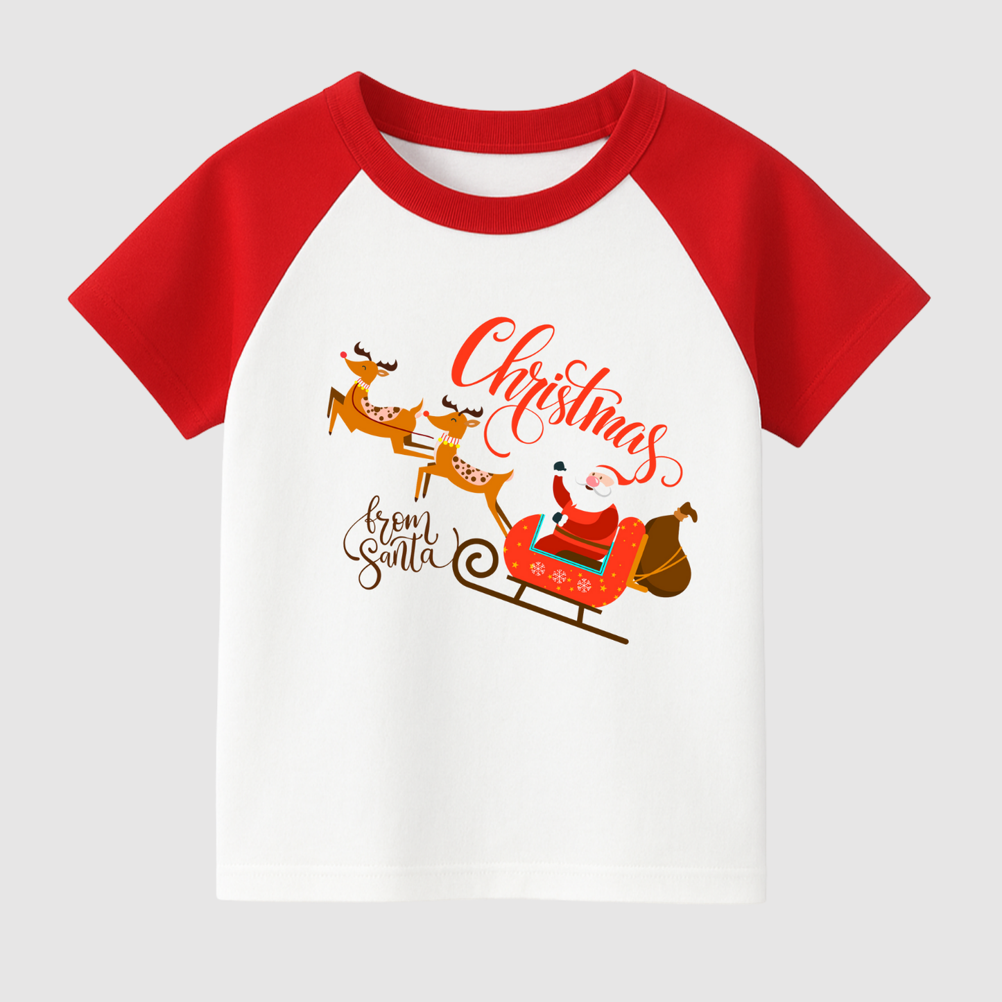 Santa’s Sleigh Ride Kids Short Sleeve T-Shirt
