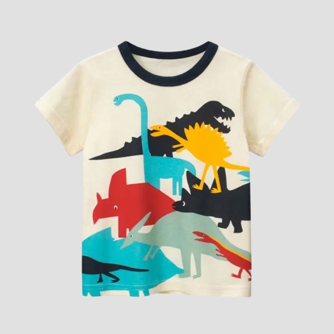 Dino Party Kids Short Sleeve T-Shirt