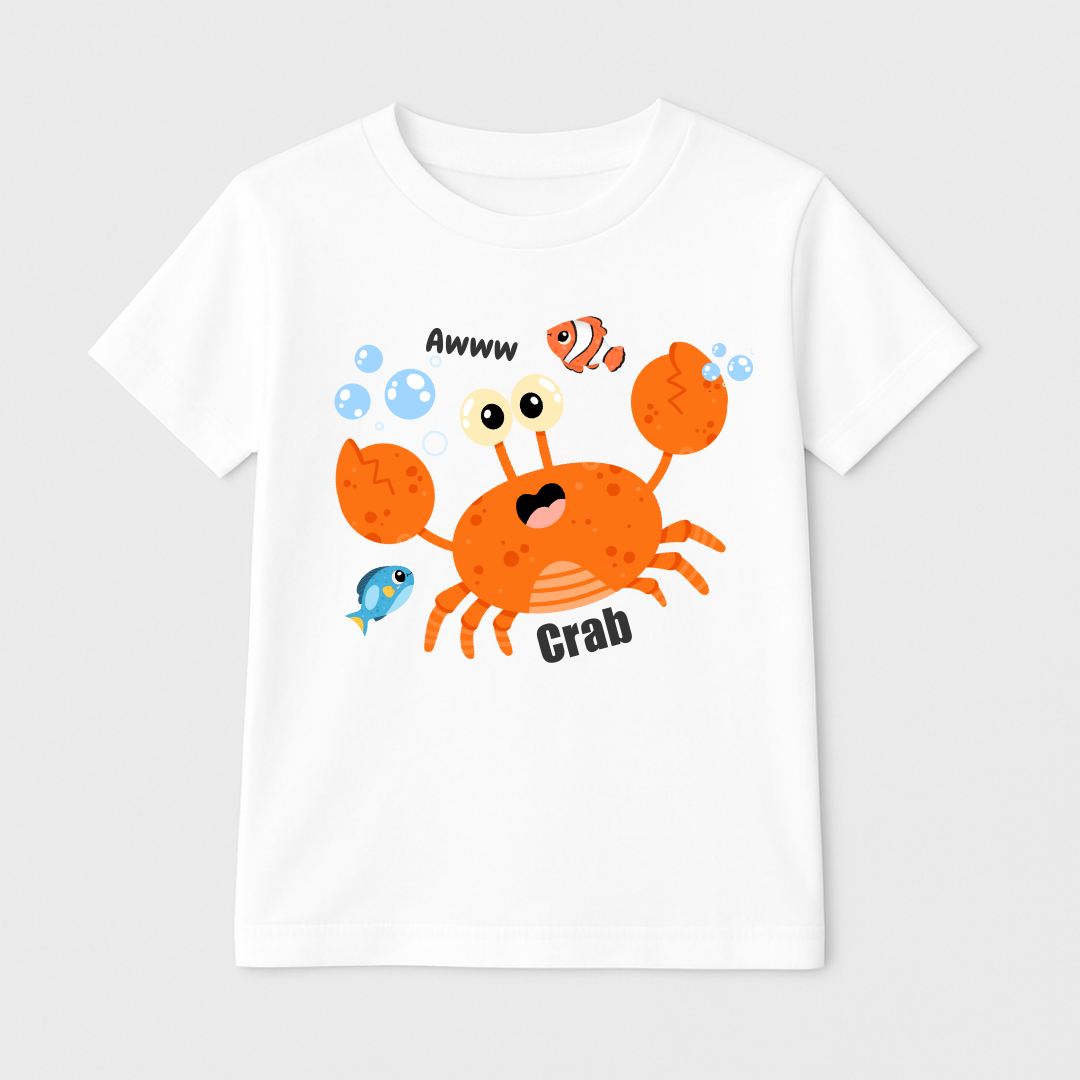 Aww Crab Kids Short Sleeve T-Shirt