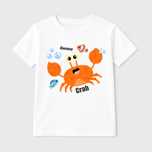 Aww Crab Kids Short Sleeve T-Shirt
