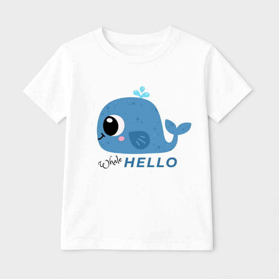 Whale Hello Kids Short Sleeve T-Shirt Kia & Kel
