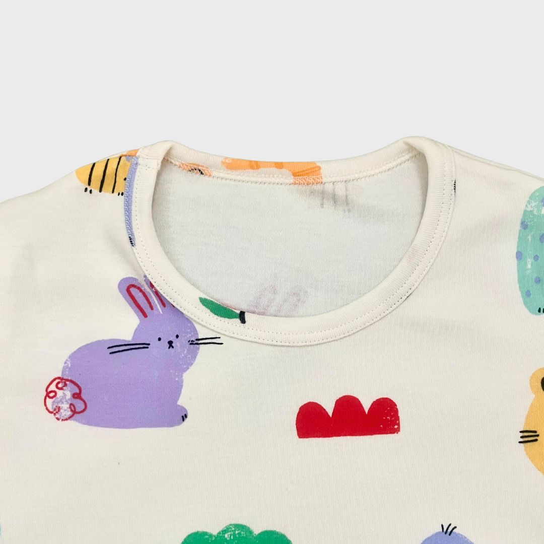 Animal Print Kids Short Sleeve T-Shirt