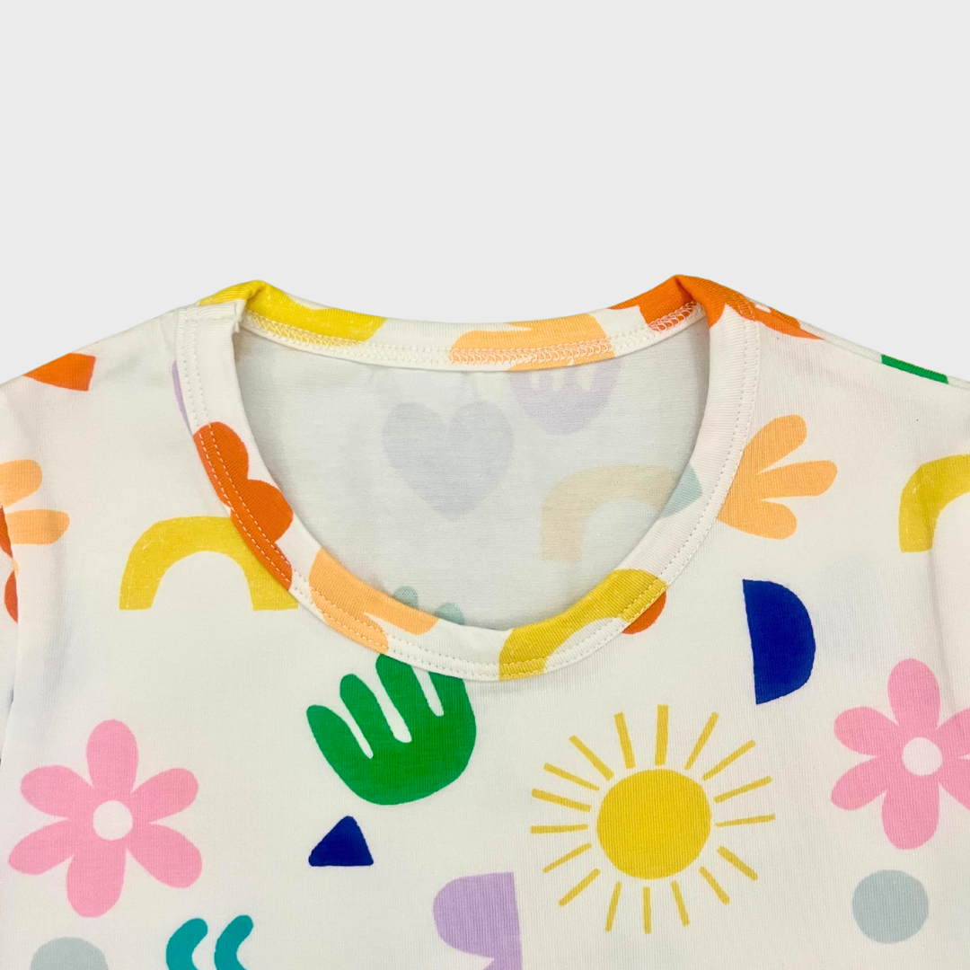Summer Print Kids Short Sleeve T-Shirt