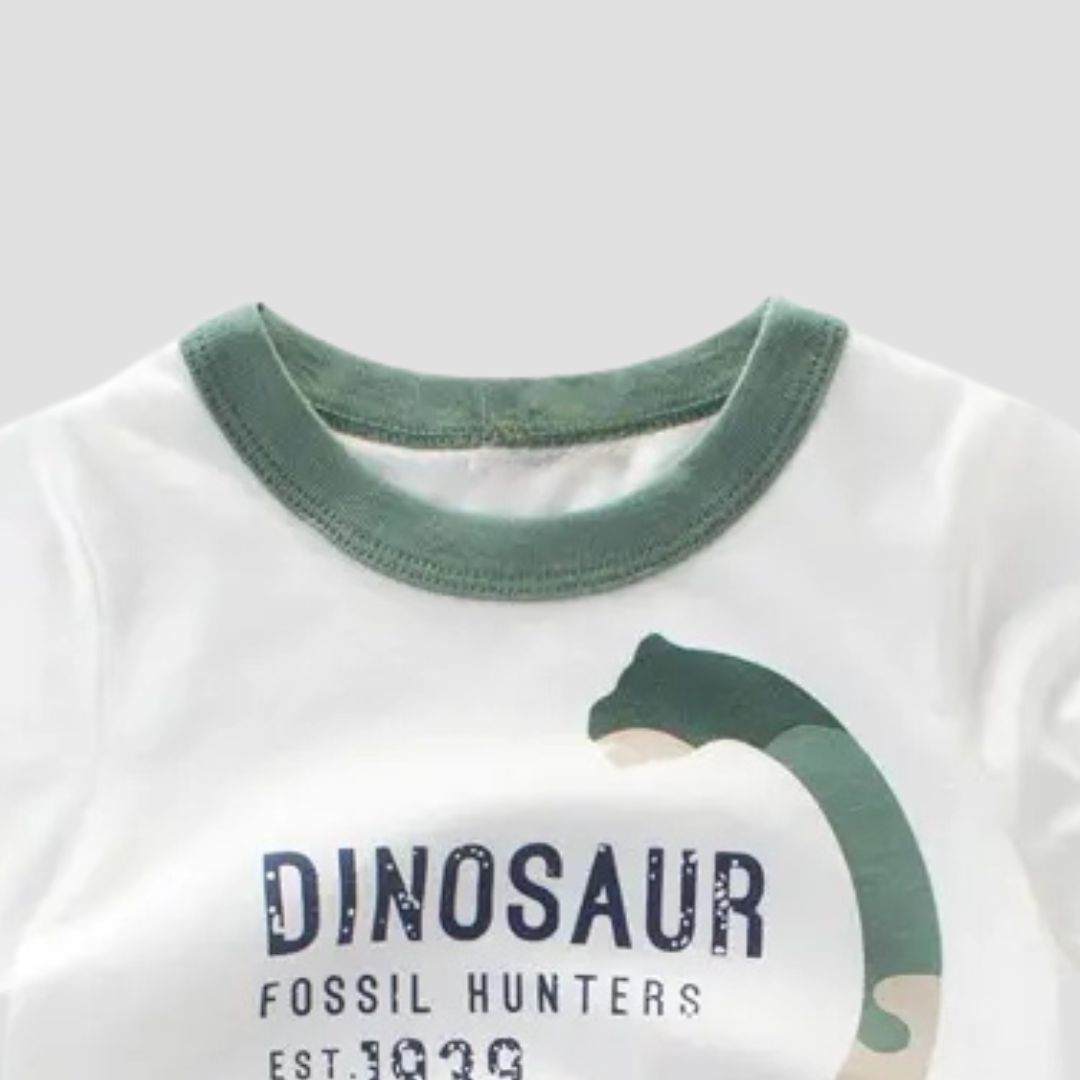 Dino Fossil Hunter Kids Short Sleeve T-Shirt