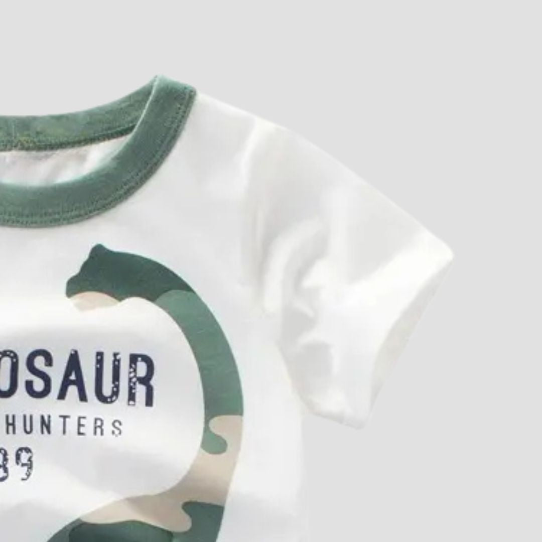 Dino Fossil Hunter Kids Short Sleeve T-Shirt