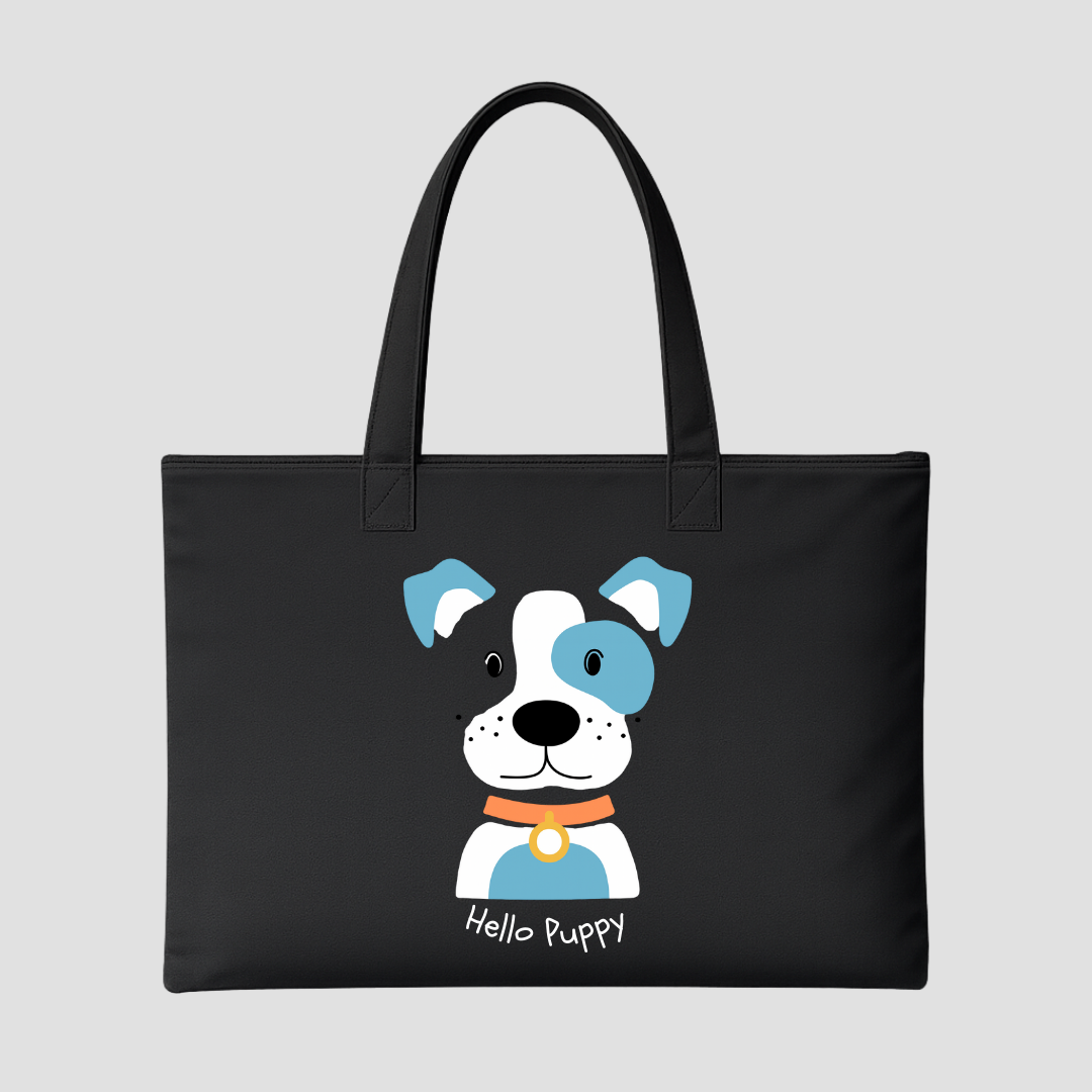 Hello Puppy Tote Bags