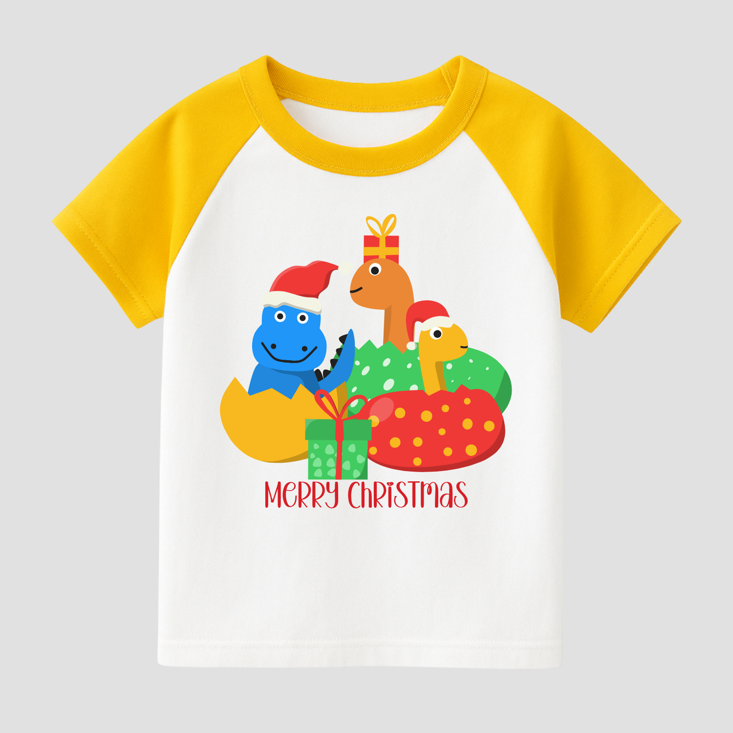 Dino Holiday Hatchlings Kids Short Sleeve T-Shirt