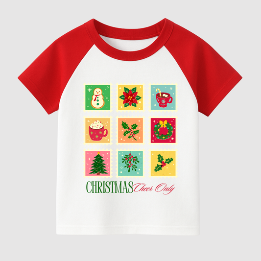 Christmas Cheer Only Kids Short Sleeve T-Shirt