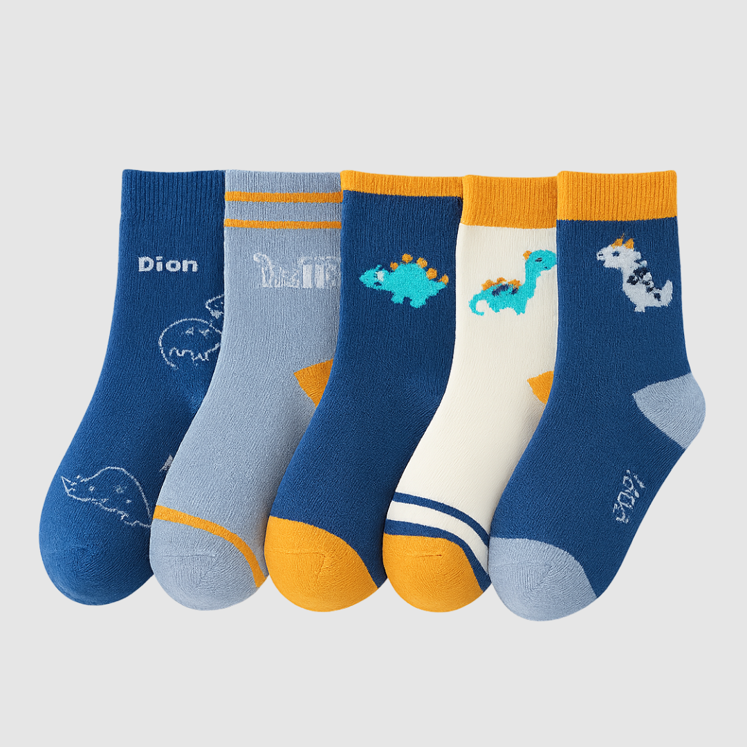 Roary Rex Kids Socks (5-Pack) Kia & Kel