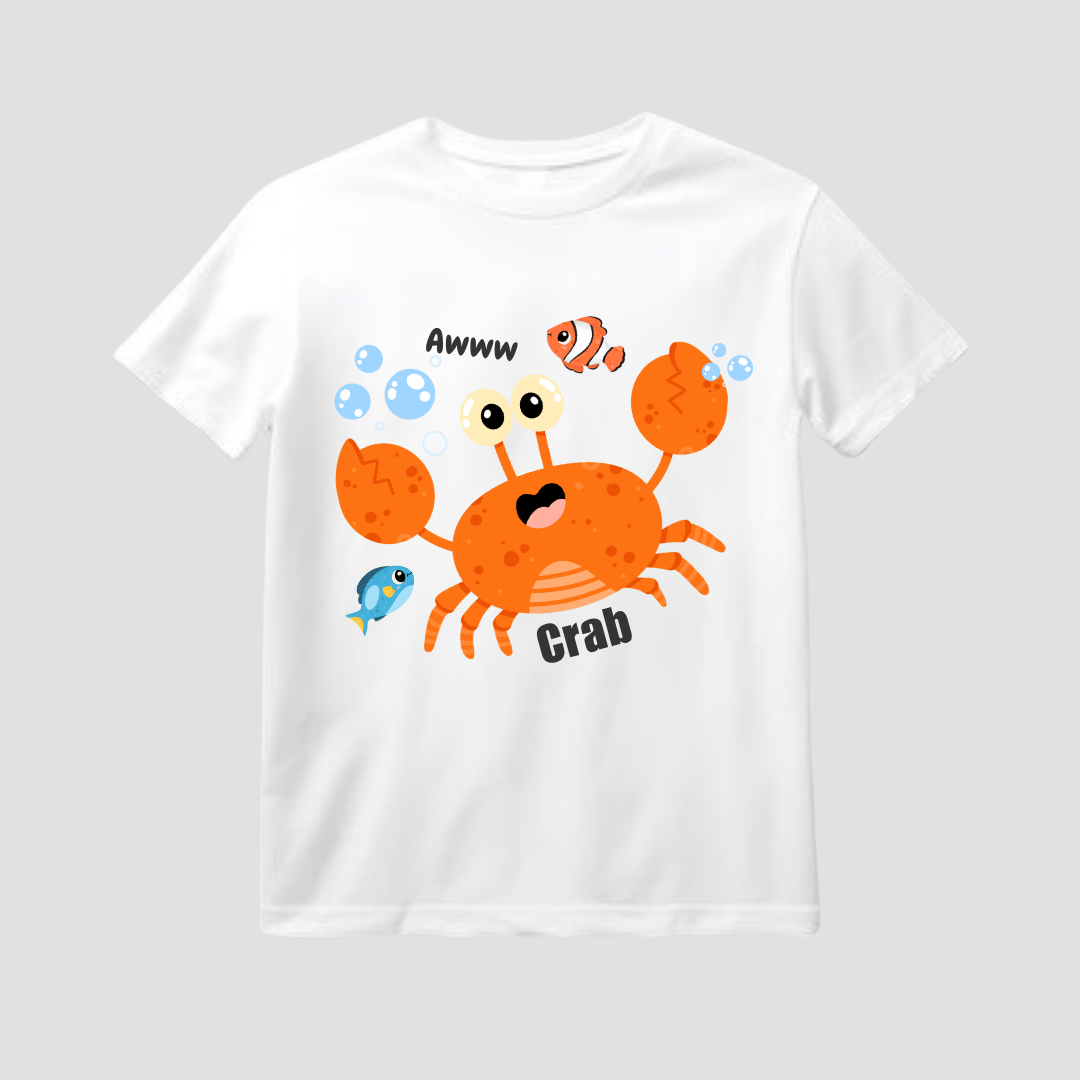 Aww Crab Kids Short Sleeve T-Shirt