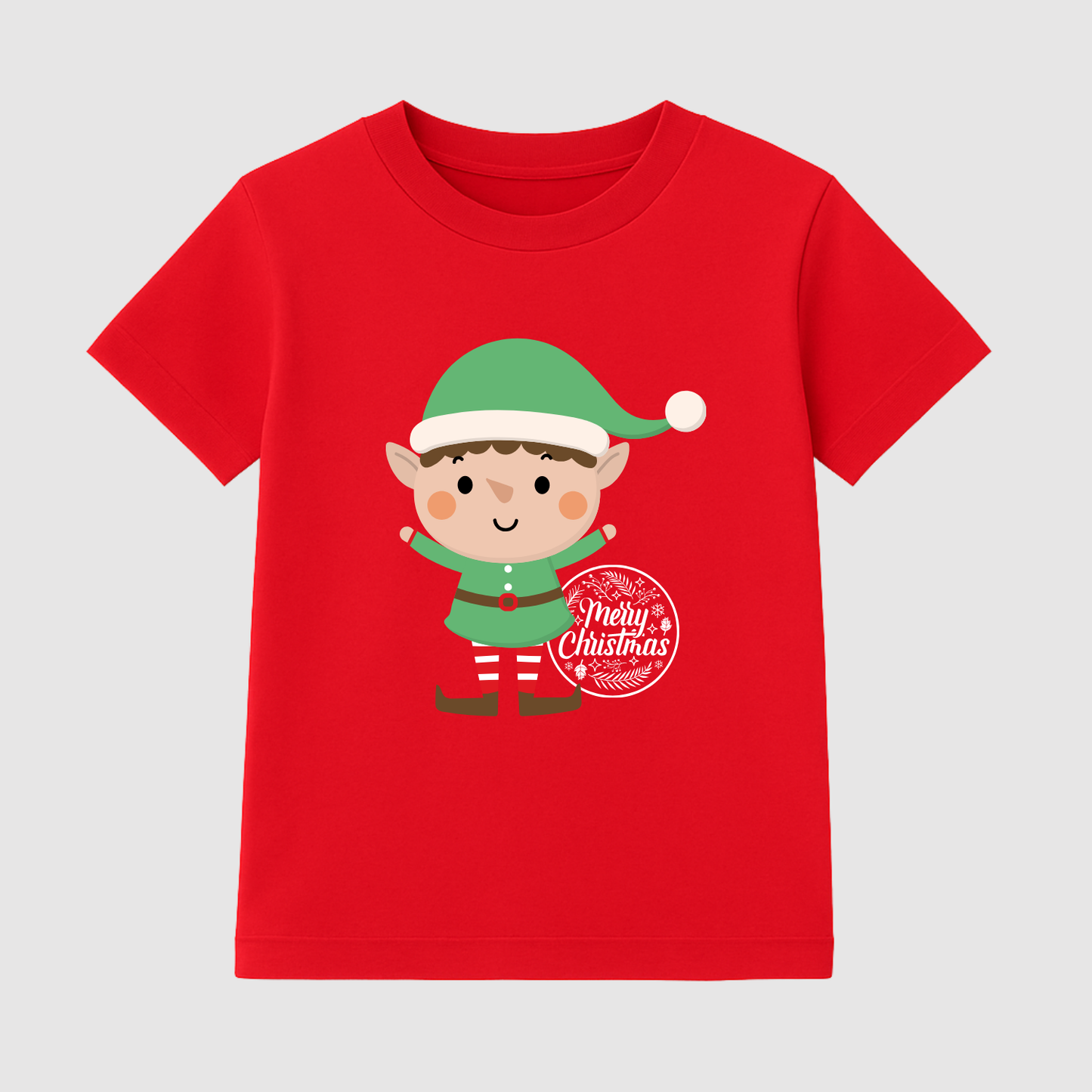 Little Helper Elf Kids Short Sleeve T-Shirt