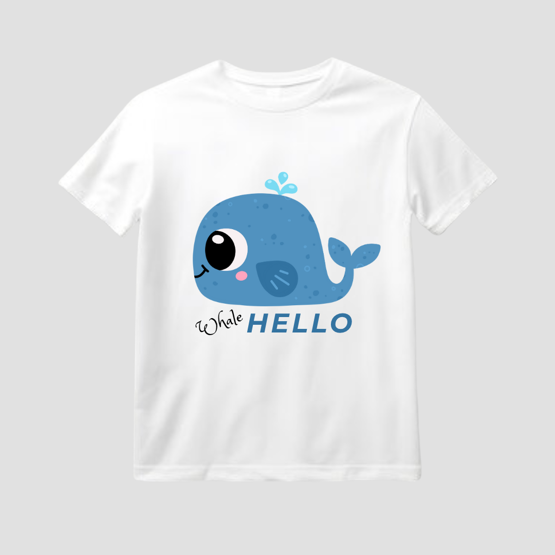 Whale Hello Kids Short Sleeve T-Shirt