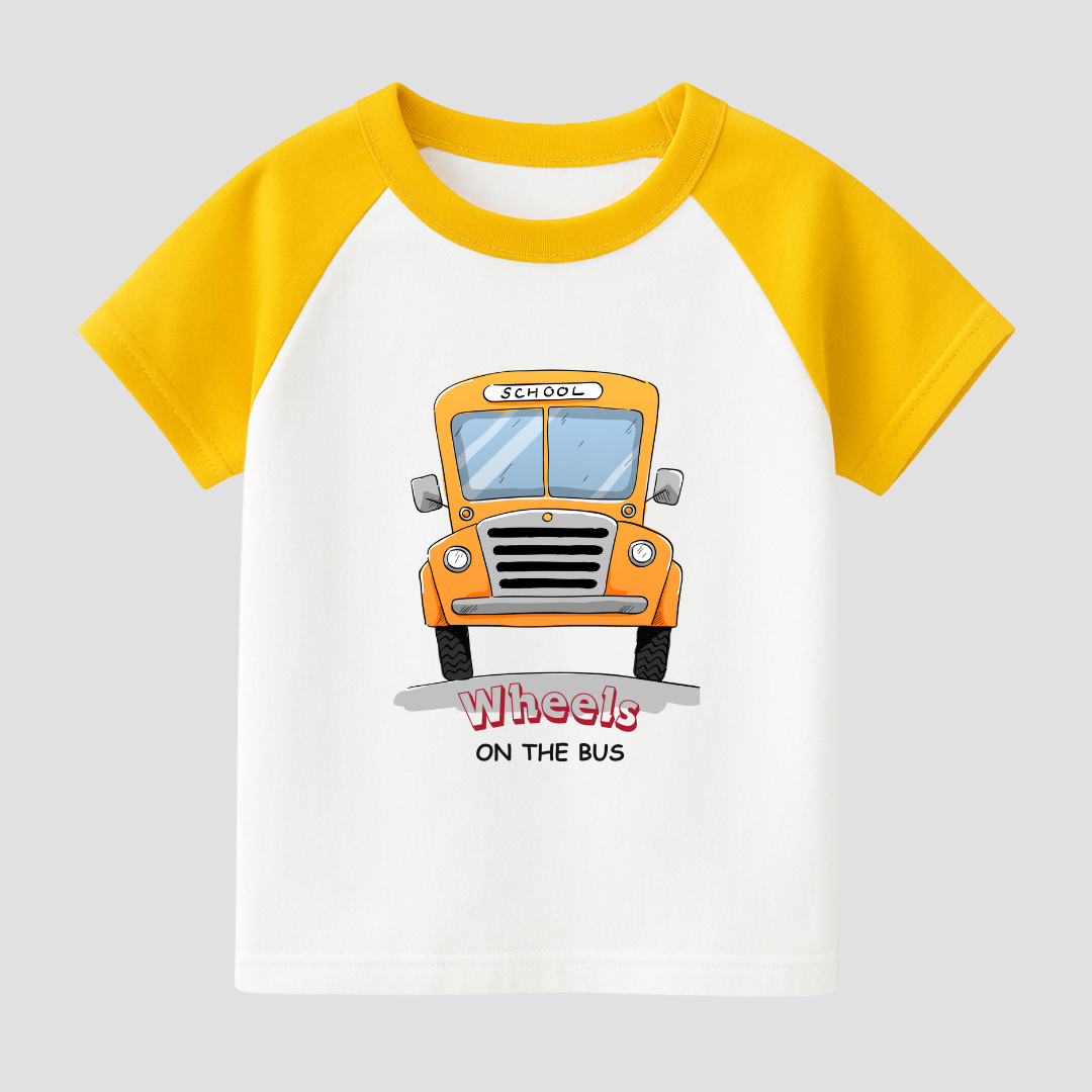 Wheels on the Bus Kids Short Sleeve T-Shirt