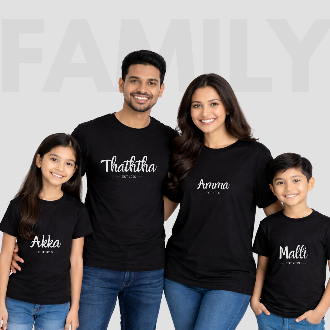 Amma Thaththa Kids Family Tees