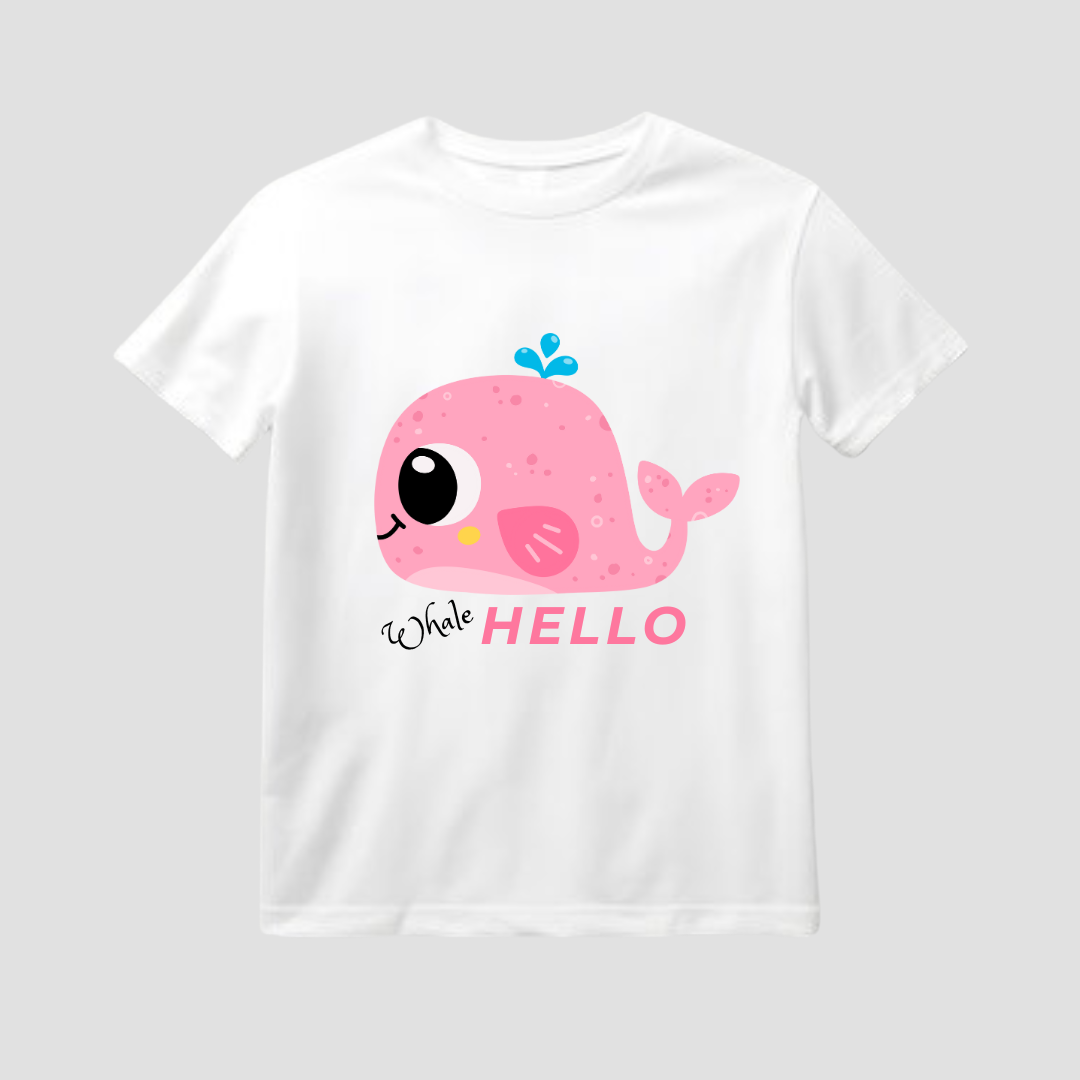 Whale Hello Kids Short Sleeve T-Shirt