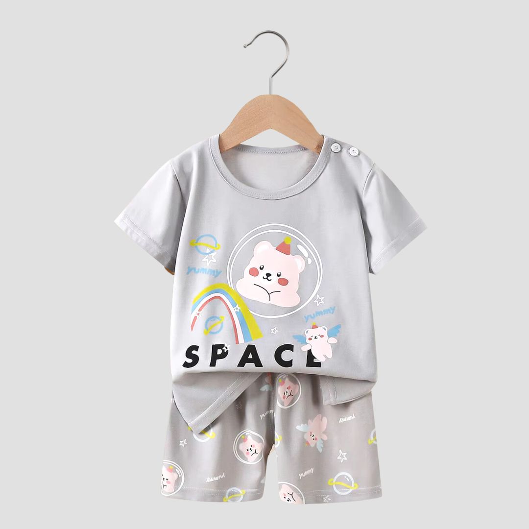 Yummy Space T-shirt & Short Suit Kia & Kel