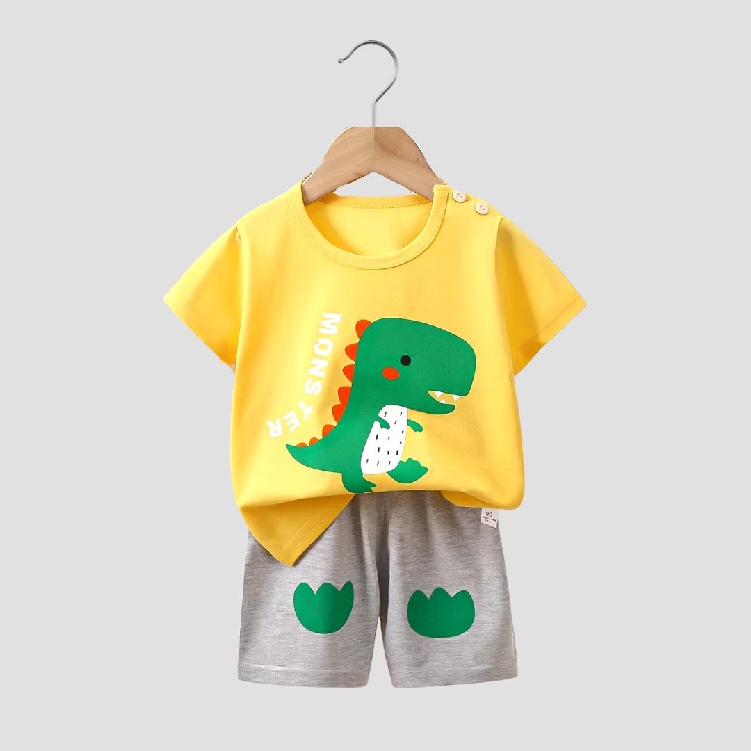 Monster Dino T-shirt & Short Suit Kia & Kel