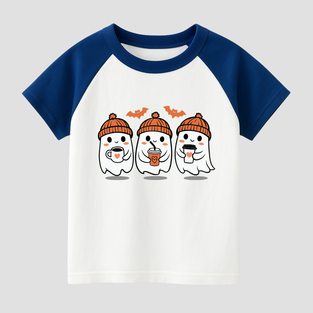 Cozy Ghost Squad Kids Short Sleeve T-Shirt Kia & Kel
