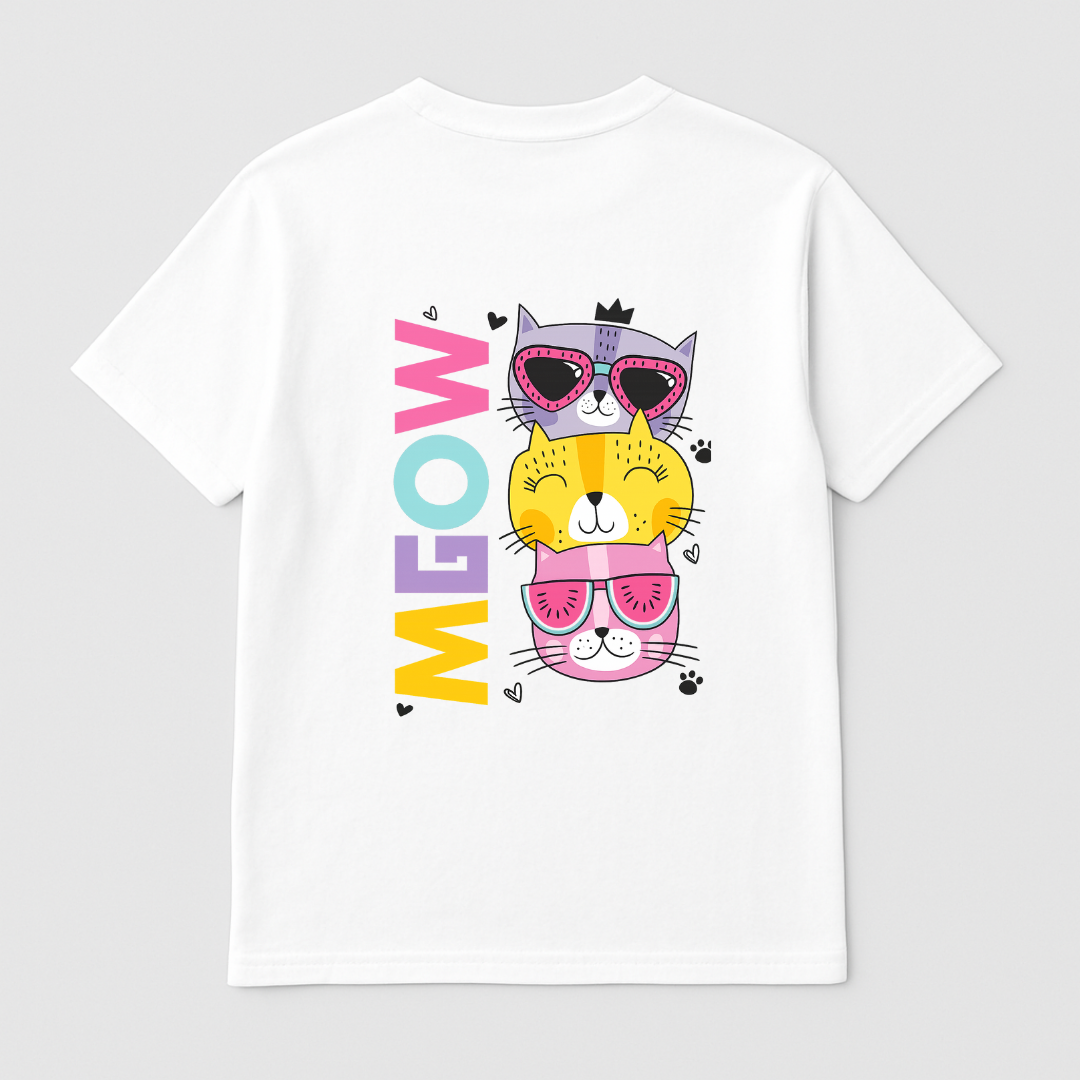 Meow Squad Kids BackStory T-Shirt