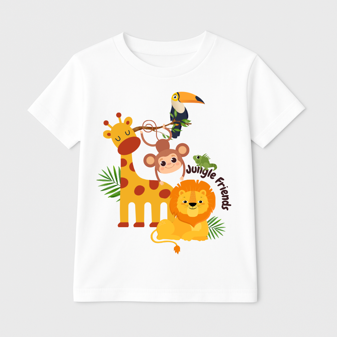 Jungle Friends Kids Short Sleeve T-Shirt